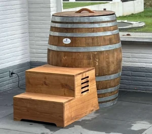 ijsbad in de tuin